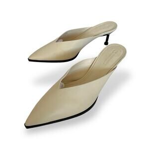 Mercedes Castillo Noriko Leather Mules Sz US 8 EU 38